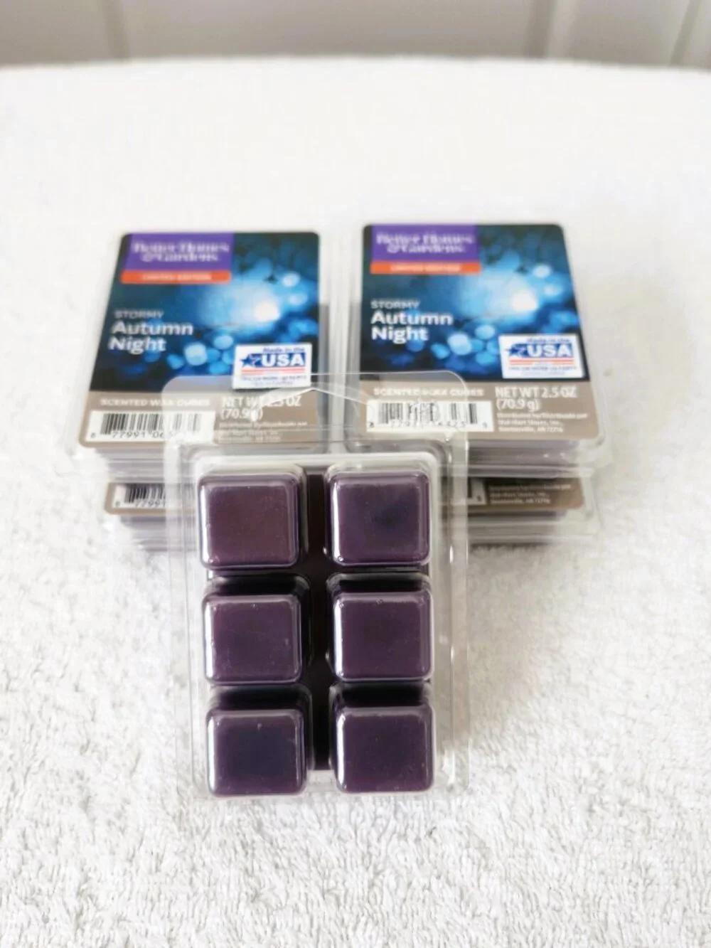 Better Homes & Gardens Stormy Autumn Night Wax Melts Cubes Limited Ed. Lot of 5